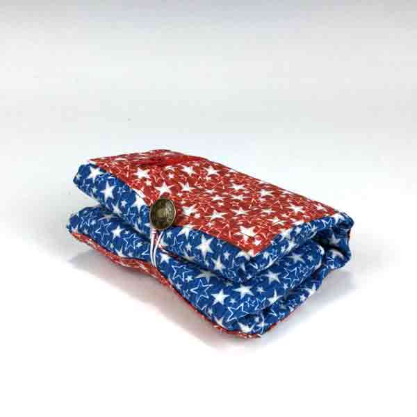 Eco Friendly FoldUp Market Bag-Red White Blue Star - Image 2